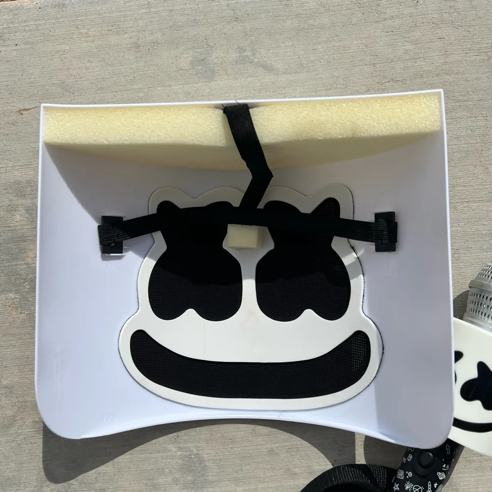Halloween DJ marshmallow man mask jumper microphone & bag